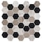 Andova Tiles SAMPLE Channing 2 x 2 Marble Honeycomb Mosaic Floor Use Tile SAM-ANDCHA123 - alternate 1